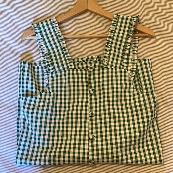 Gingham Mango Romper - Picture 1 of 6
